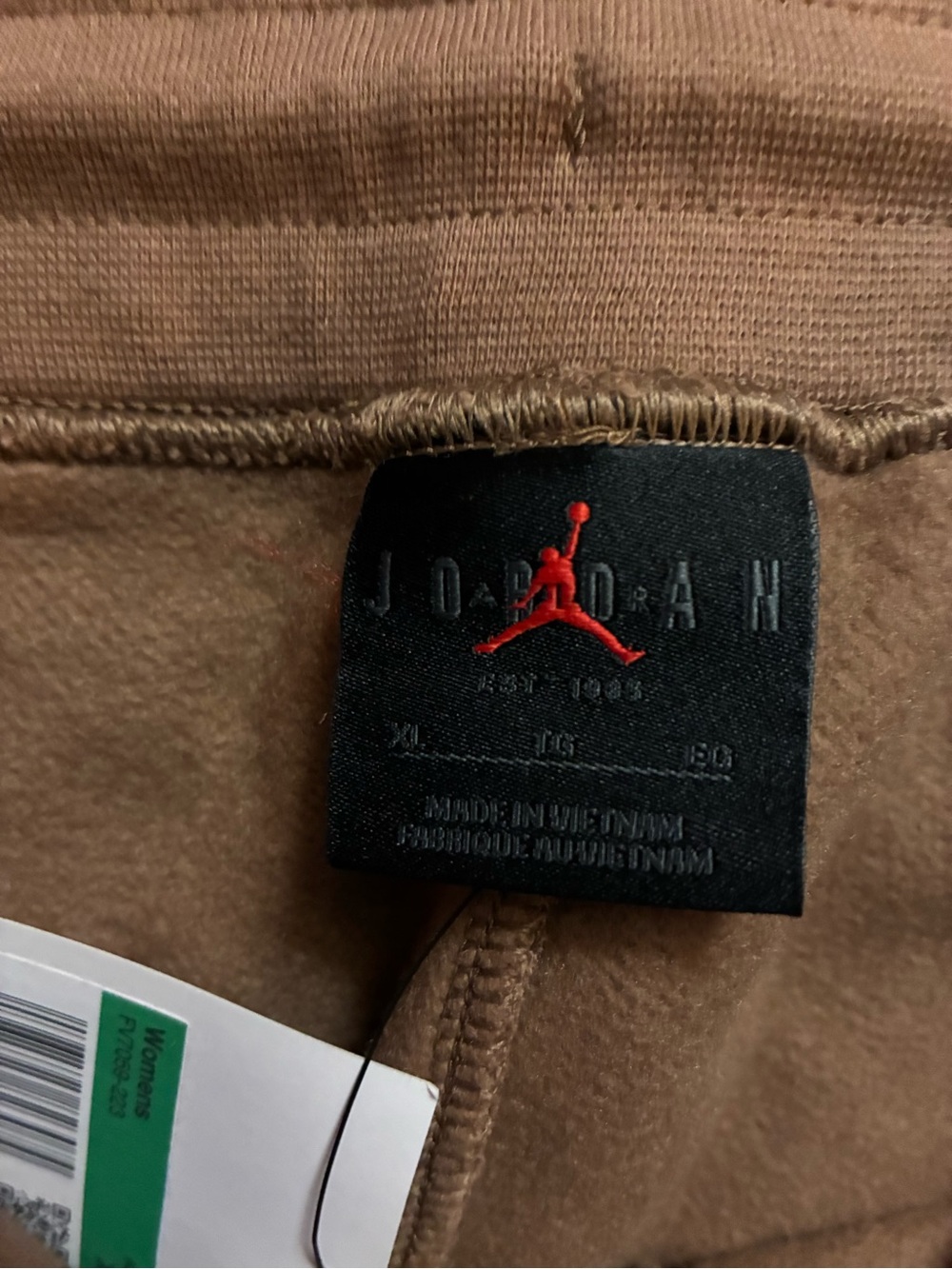 Jordan Tan Cotton Drawstring Joggers - Picture 4 of 6